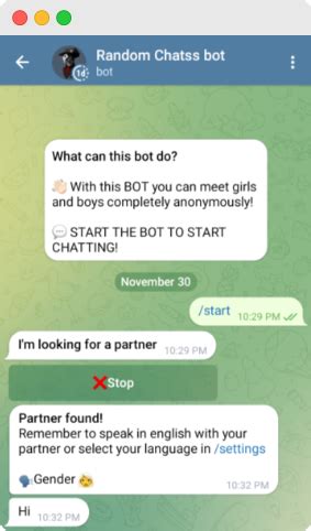 chat roulette telegram|stranger chat bot telegram.